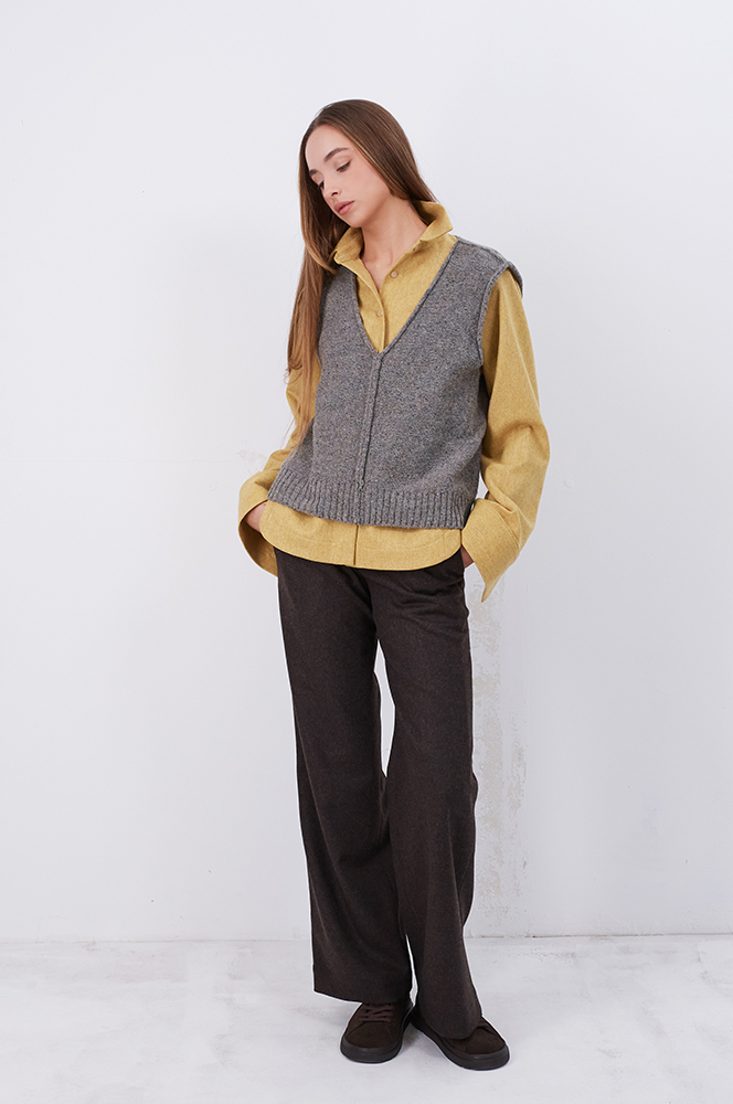 Камізелька в'язана твідова (КА 100)